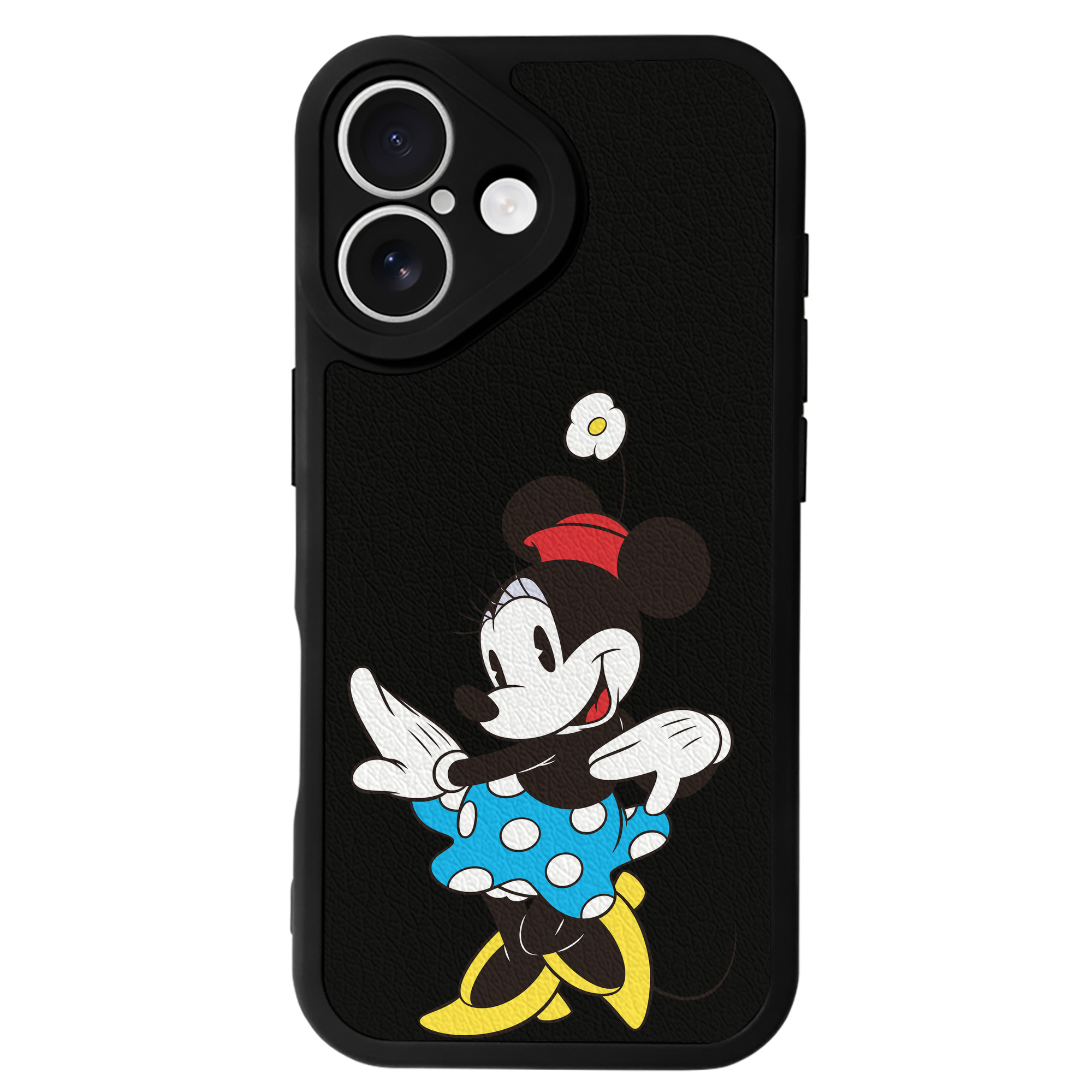 （画像用） ミッキーマウス Mickey Mouse 【iPhone 16シリーズ対応】シリコンスマホケース（レザー調） 材質：シリコン